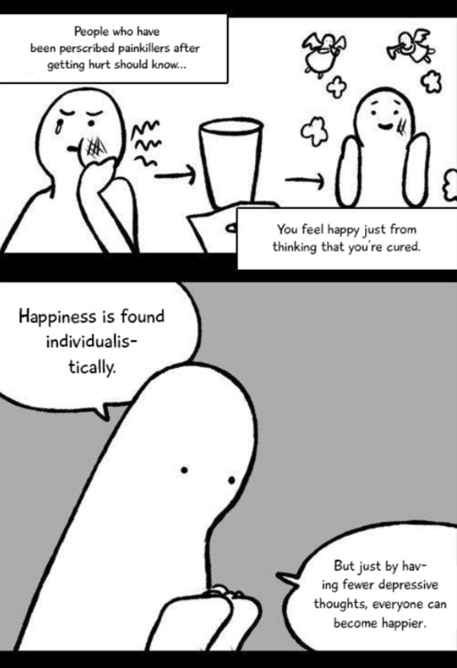 Let's take medicine when we're depressed.