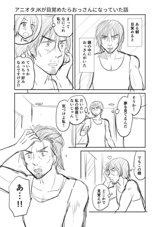 An Anime Otaku High School Girl Turned Into the Middle-Aged Main Character