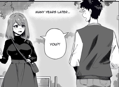 A 3 panel Romcom Manga which ends in a page